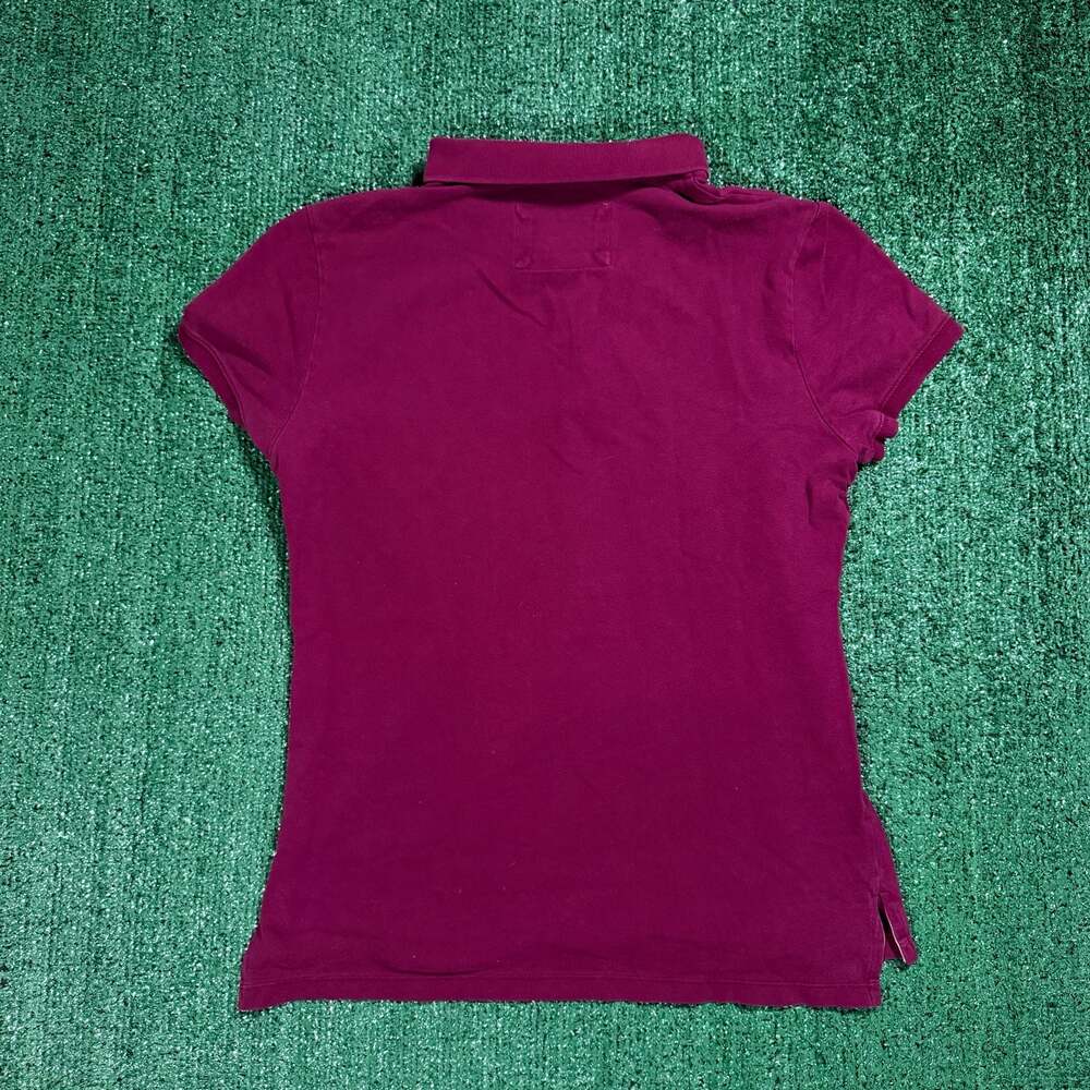 Y2K Aeropostale Women's Polo Shirt Boysenberry XL - Picture 2 of 5